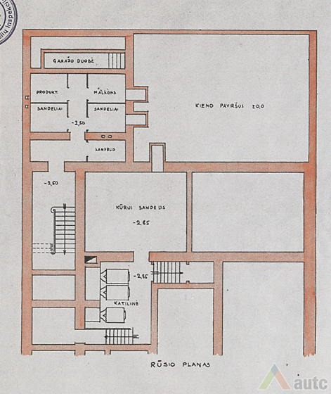 Rūsio planas. LCVA, f. 1622, ap. 4, b. 718, l. 62