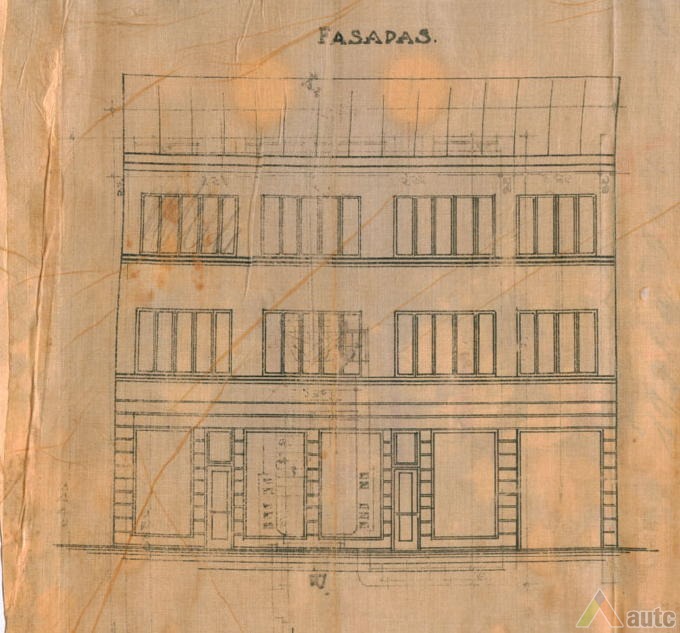 Fasadas (dab. Laisvės al. 83). KAA, f. 218, ap. 2, b. 3999, l. 5
