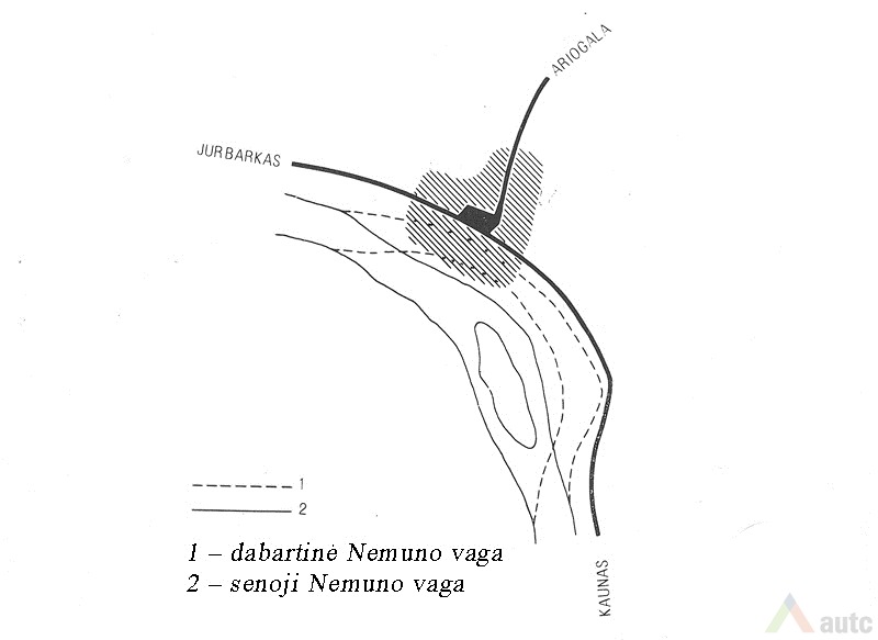 XVI a. I p. Vilkijos plano schema. Iš Lietuvos TSR urbanistikos paminklai. Vilnius, 1979, kn. 3, p. 62.