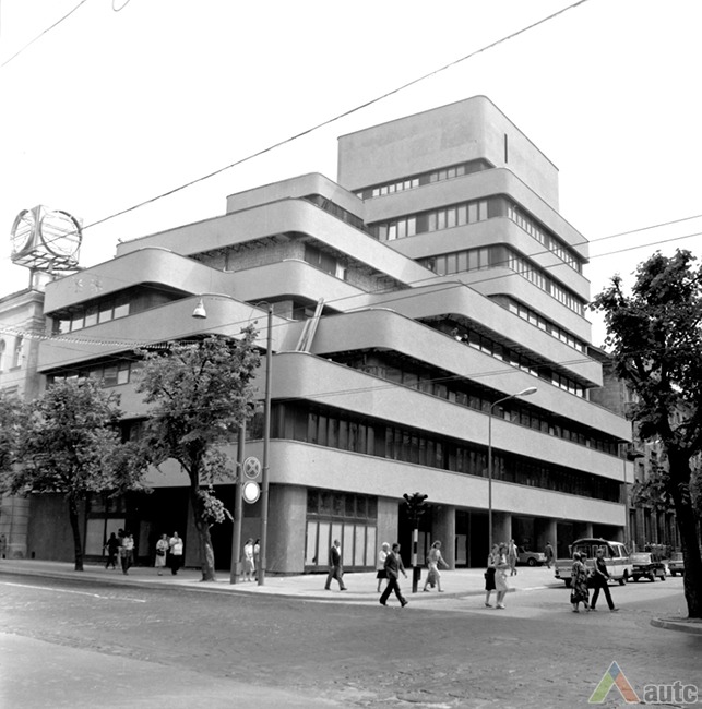 „Lietkoopsąjungos“ pastatas. 1986 m., A. Grinčelaičio nuotr., LCVA, fotodokumentų skyrius.