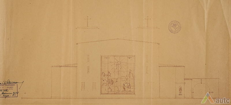 Galinis fasadas. LCVA, f. 1622, ap. 4, b. 557, l. 14