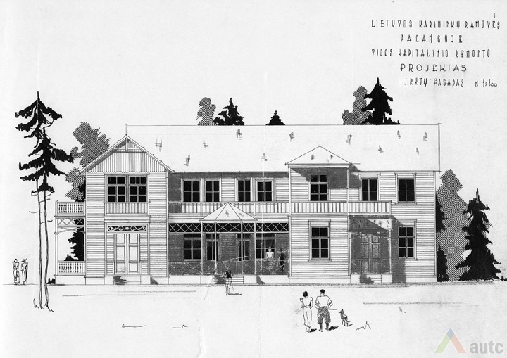 Rytų fasadas. LCVA, f. 6, ap. 1, b. 61, l. 5