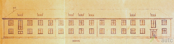 Kauno miesto ligonių kasos medinės sanatorijos Kačerginėje projektas. LCVA, f. 1622, ap. 4, b. 736, l. 10.
