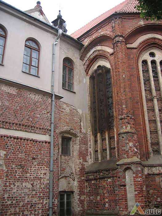 The eastern facade of the monastery. Detail. 2006, P. Petrulis photo