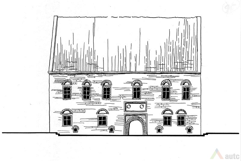 Sketch of fascade. From KTU ASI archive.