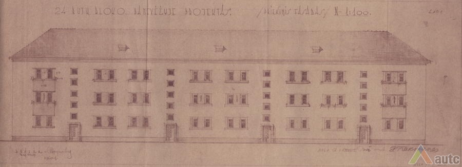 Pagrindinis fasadas, 1940-09-01. KAA, f. R-368, ap. 1, b. 24, l. 18