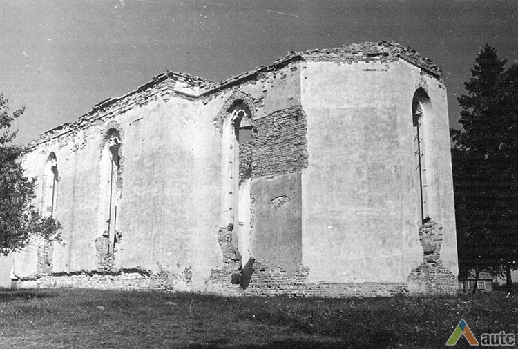 Deltuvos evangelikų reformatų bažnyčia. V. Zubovo nuotr., 1960 m., KTU ASI archyvas, Sk-02750