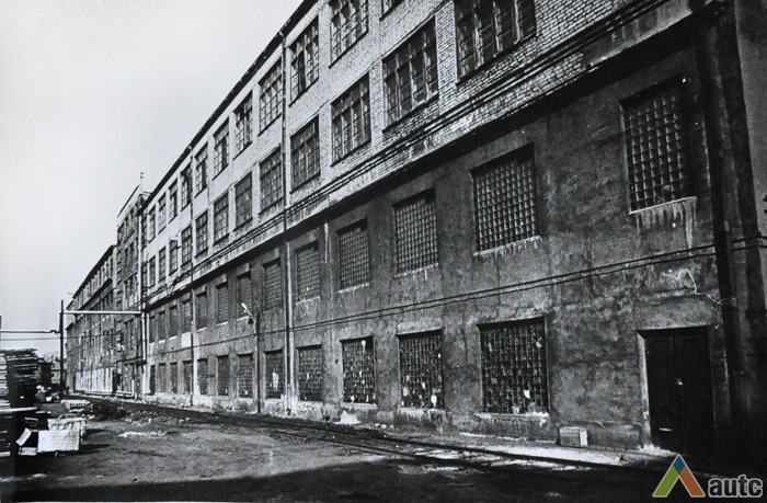 „Drobė“ factory in soviet times. Time and author of photography unknown, from Kaunas County Public Library The Kaunas Studies Reading Room.