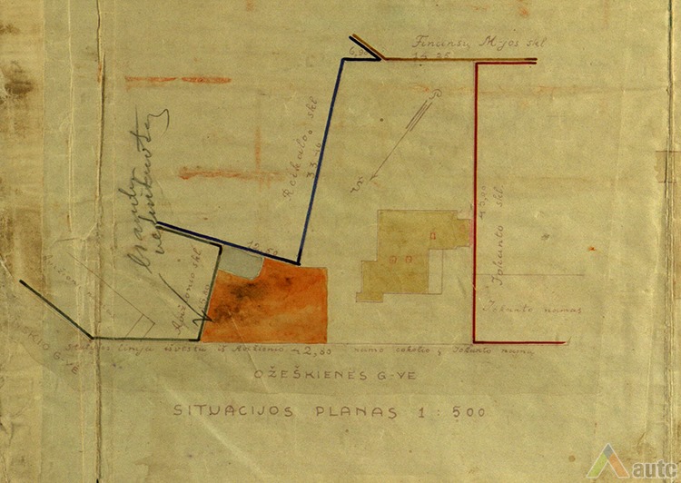 Site plan, 1937. From Kaunas vicinity Archive.
