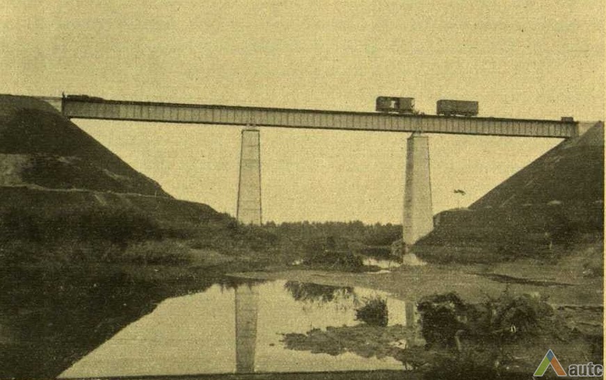 Railway bridge in Kūlupėnai. Published in “Technika”, 1933, nr. 7  