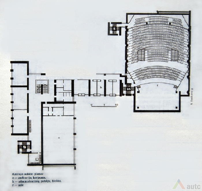 Rūmų planas. Iš: Kauno architektūra. Vilnius: Mokslas, 1991, p. 313