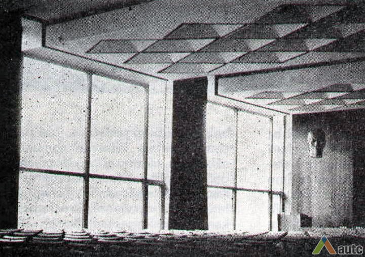 Rūmų interjero fragmentas. Iš: "Statyba ir achitektūra", 1975, nr. 3
