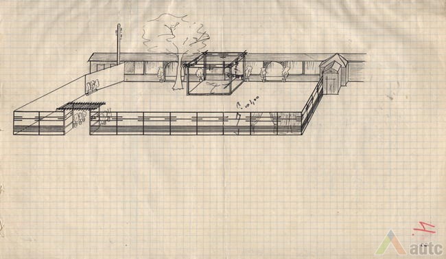 1933 m., vasaros restorano projektas. KAA, f. 218, ap. 1, b. 881, l. 4