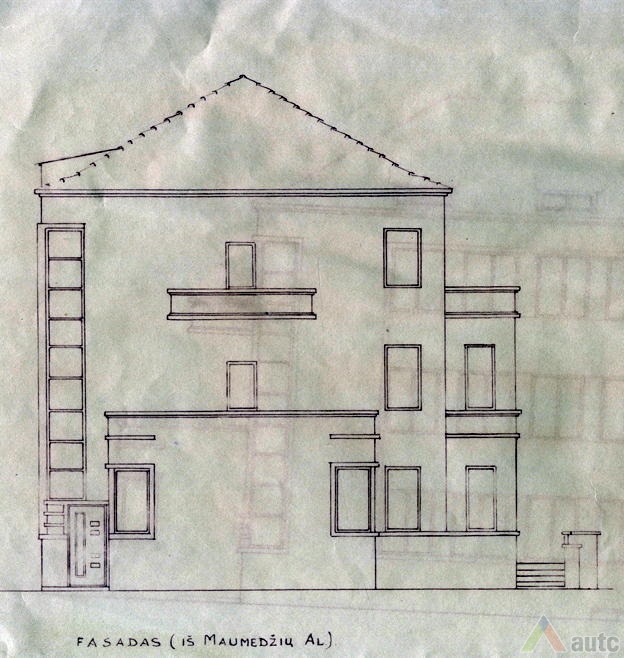 Šoninis fasadas. KAA, f. 218, ap. 2, b. 9225