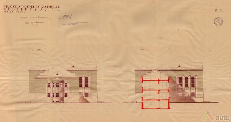 Šoniniai fasadai. KAA, f. 218. ap. 1, b. 1243