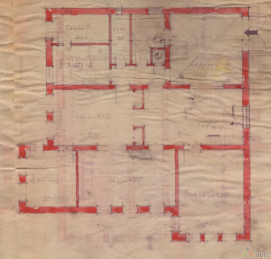 First floor, from Kaunas regional state archive