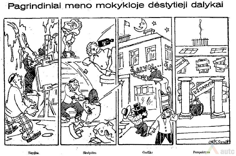 Karikatūra. Iš: "Diena", 1929, balandžio 18