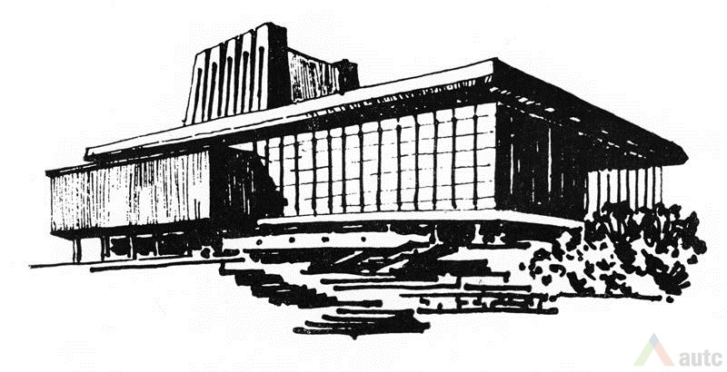 J. Minkevičiaus piešinys. Iš: Minkevičius, J. Architektura sovietskoj Litvy. Vilnius, 1987, p. 100