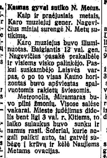 Kaunas gyvai sutiko N. Metus