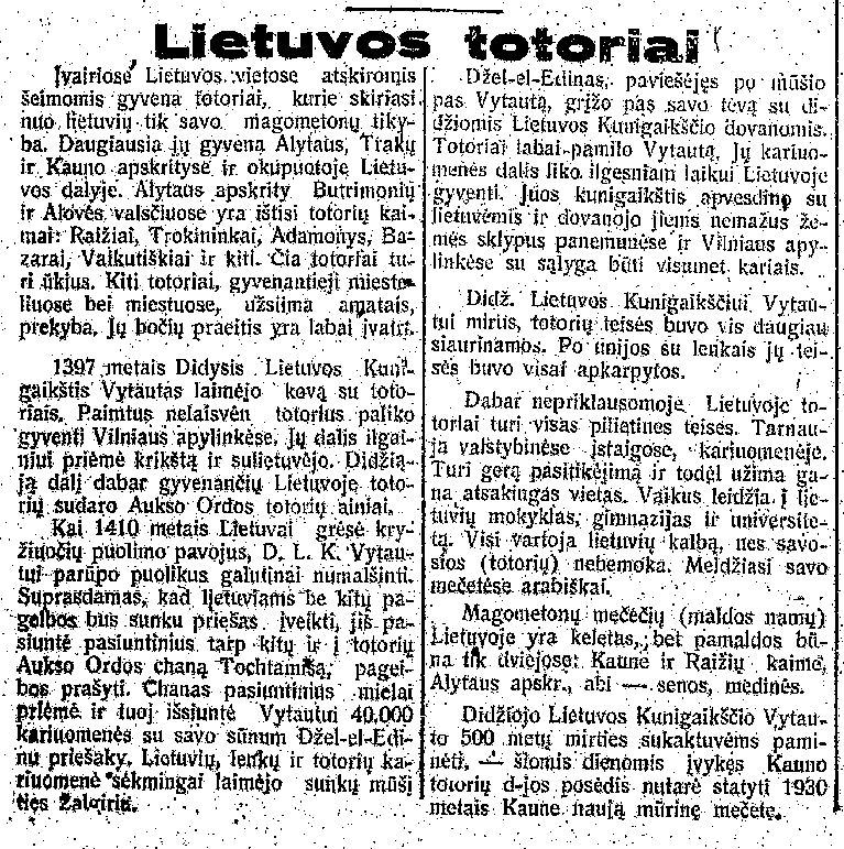 Lietuvos totoriai