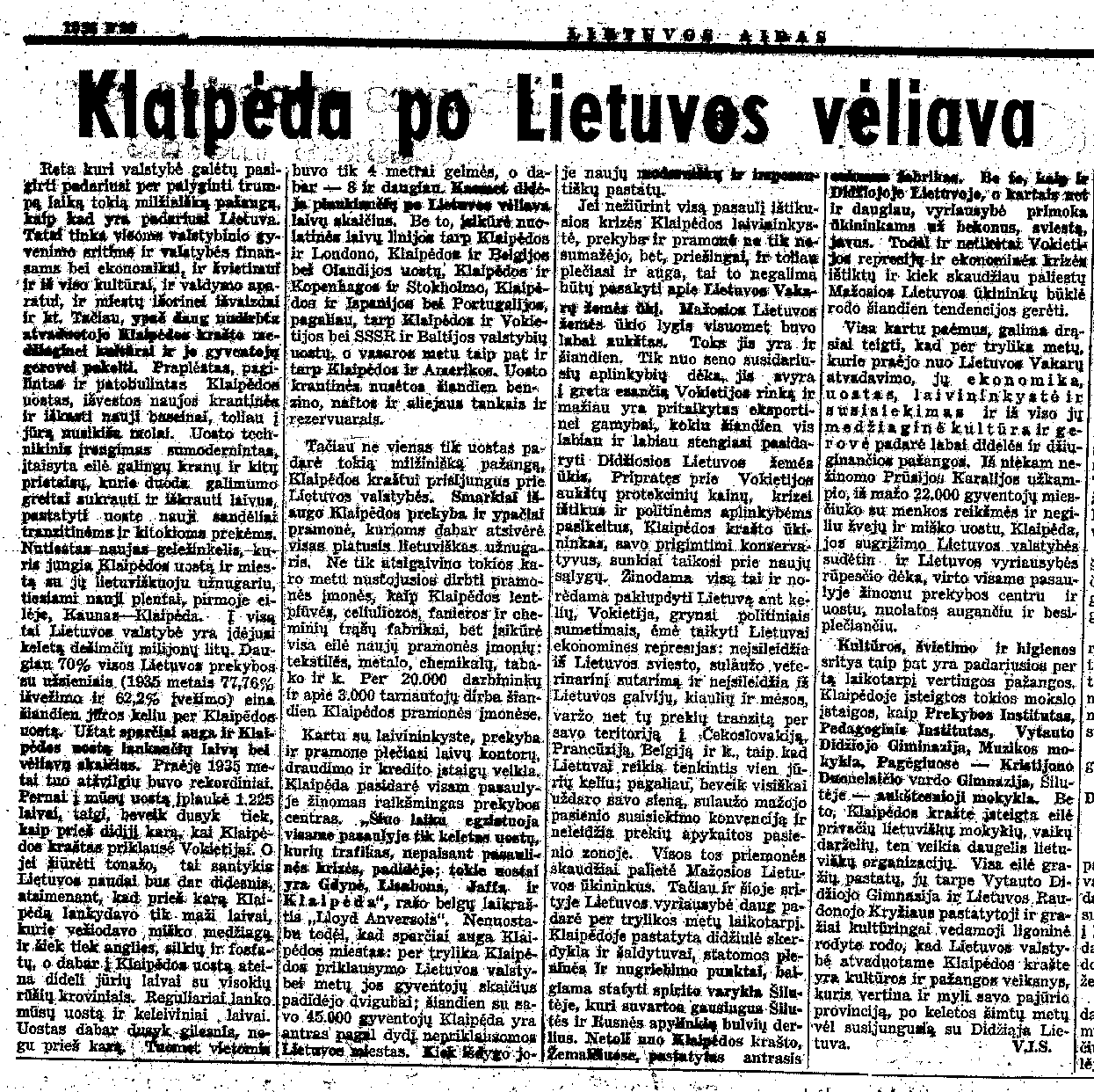 Klaipėda po Lietuvos vėliava